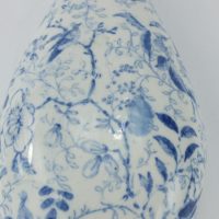 Blue & White Staffordshire Pottery Infant Baby Feeder Birds