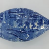 Davenport Blue & White Pottery Nurser Feeding Bottle