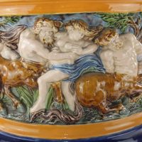 Antique Minton Majolica Pottery Planter Vase