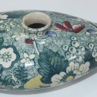 Polychrome Staffordshire Pottery Nurser Feeding Bottle