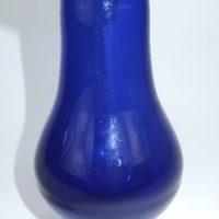 Ground Pontil Two Colour Hyacinth Bulb Glass Vase