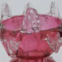 Cranberry Stourbridge Glass Hyacinth Bulb Vase