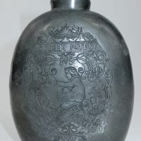 Rare Nodders Patent Metal Feeding Bottle Flask Sheffield