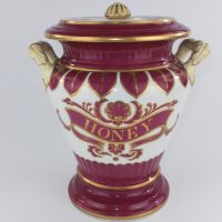 Maroon Pottery Alcock Honey Jar