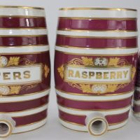 Small Staffordshire Pottery Pub Barrels Bitters