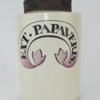 Ext Papaveris Creamware Apothecary Jar