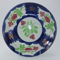 Large Spongeware Pottery Bowl Lustre Highlights