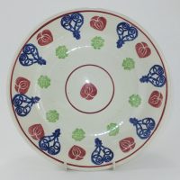 Heart Spongeware Pottery Fruit Bowl