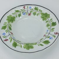 Spongeware Pottery Copeland Soup Plate