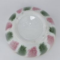 Antique Rainbow Spatterware Pottery Rice Bowl
