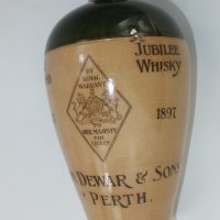 Doulton Saltglaze Diamond 1897 Jubilee Dewars Perth Whisky Jug