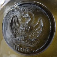 Sealed Black Glass Rum Bottle 1809 Estcourt Gloucestershire