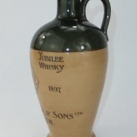 Doulton Saltglaze Diamond 1897 Jubilee Dewars Perth Whisky Jug