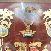Ancient Order Of Foresters Masonic Reverse Glass Painted Sign