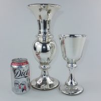 Antique Mercury Glass Hale Thompson Goblet