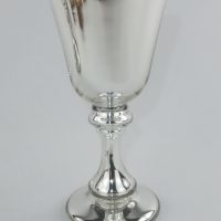 Antique Mercury Glass Hale Thompson Goblet