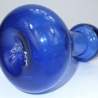 Cobalt Blue Glass Bulb Vase Wonky