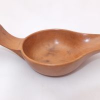 Antique Treen Boxwood Infants Pap Boat