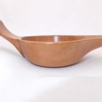 Antique Treen Boxwood Infants Pap Boat