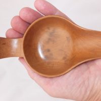 Antique Treen Boxwood Infants Pap Boat