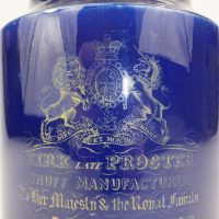 Kirk & Proctor Advertising Pottery Snuff Jar Coat Of Arms London