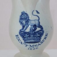 Rare Advertising Pottery Jug Ale Spirits Measure 1826