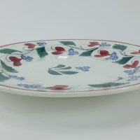 Floral Spongeware Pottery Plate