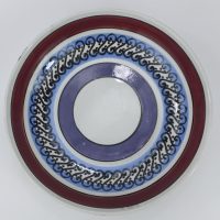Spongeware Modernist Pottery Decorated Bowl
