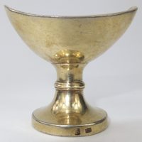 Antique Solid Silver Gilt Eyebath