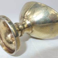Antique Solid Silver Gilt Eyebath