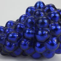 Antique Blue Glass Grape Christmas Kugel