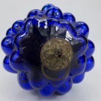 Antique Blue Glass Grape Christmas Kugel