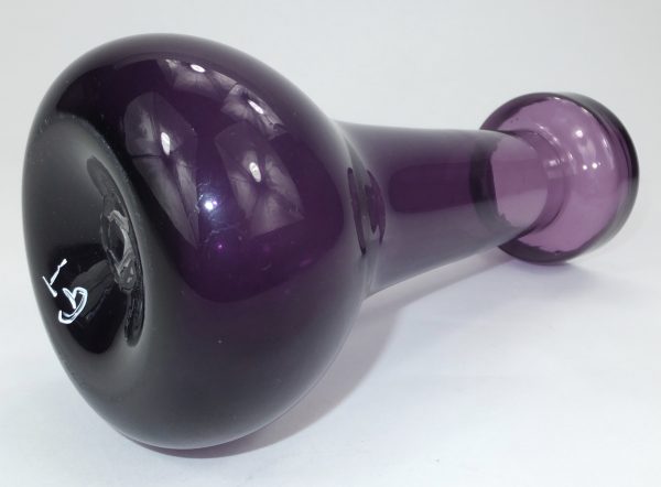 Dark Purple Glass Hyacinth Vase