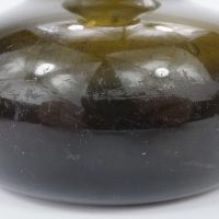 Unique Wide Mouth Glass Pancake Onion Bottle Tn 1705