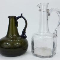 Antique Glass Half Size Serving Onion Wine Bottle