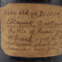 Sealed Black Glass Rum Bottle 1809 Estcourt Gloucestershire
