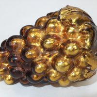 Antique Christmas Gold Grape Glass Kugel