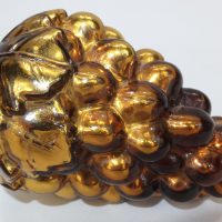 Antique Christmas Gold Grape Glass Kugel
