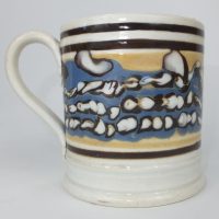 Antique Mocha Ware Mochaware Pottery Mug