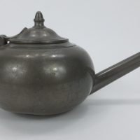 Antique Pewter Biberon Invalid Feeder Pot