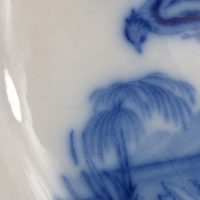 Antique Asiatic Pheasant Pottery Copeland Late Spode Flow Blue Chargers