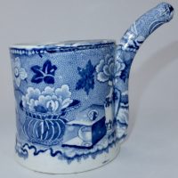 Semi China Blue Transfer Printed Bubby Pot
