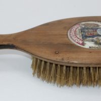 John Gosnell Prattware Pottery Pot Lid Advertising Brush