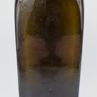 Rare Black Glass Wide Mouth Case Bottle Holland Belgium