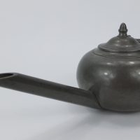 Antique Pewter Biberon Invalid Feeder Pot