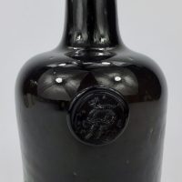Antique Glass Sealed Mallet Wine Bottle Fox Talbot Dog?