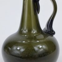 Antique Glass Half Size Serving Onion Wine Bottle