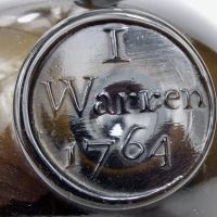Antique Sealed Glass Onion Bottle I Warren 1764