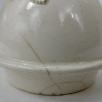 Rare Creamware Pottery Bubby Pot With Floral Lid