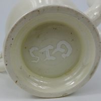 Rare Creamware Pottery Bubby Pot With Floral Lid
